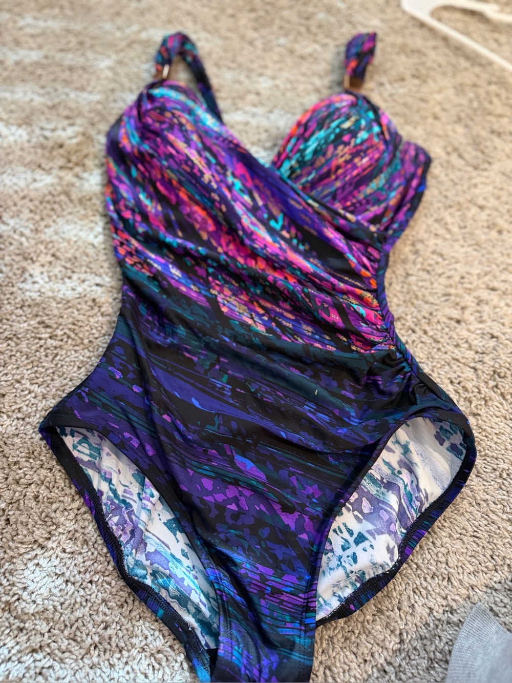 Miraclesuit Mood Ring Sanibel One Piece Swimsuit Size 8 Rare Discontinued